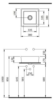 Раковина Berges Mascon 181004 38см белый